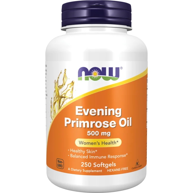 NOW Supplements, Evening Primrose Oil 500 mg with Naturally Occurring GLA, 250 Softgels