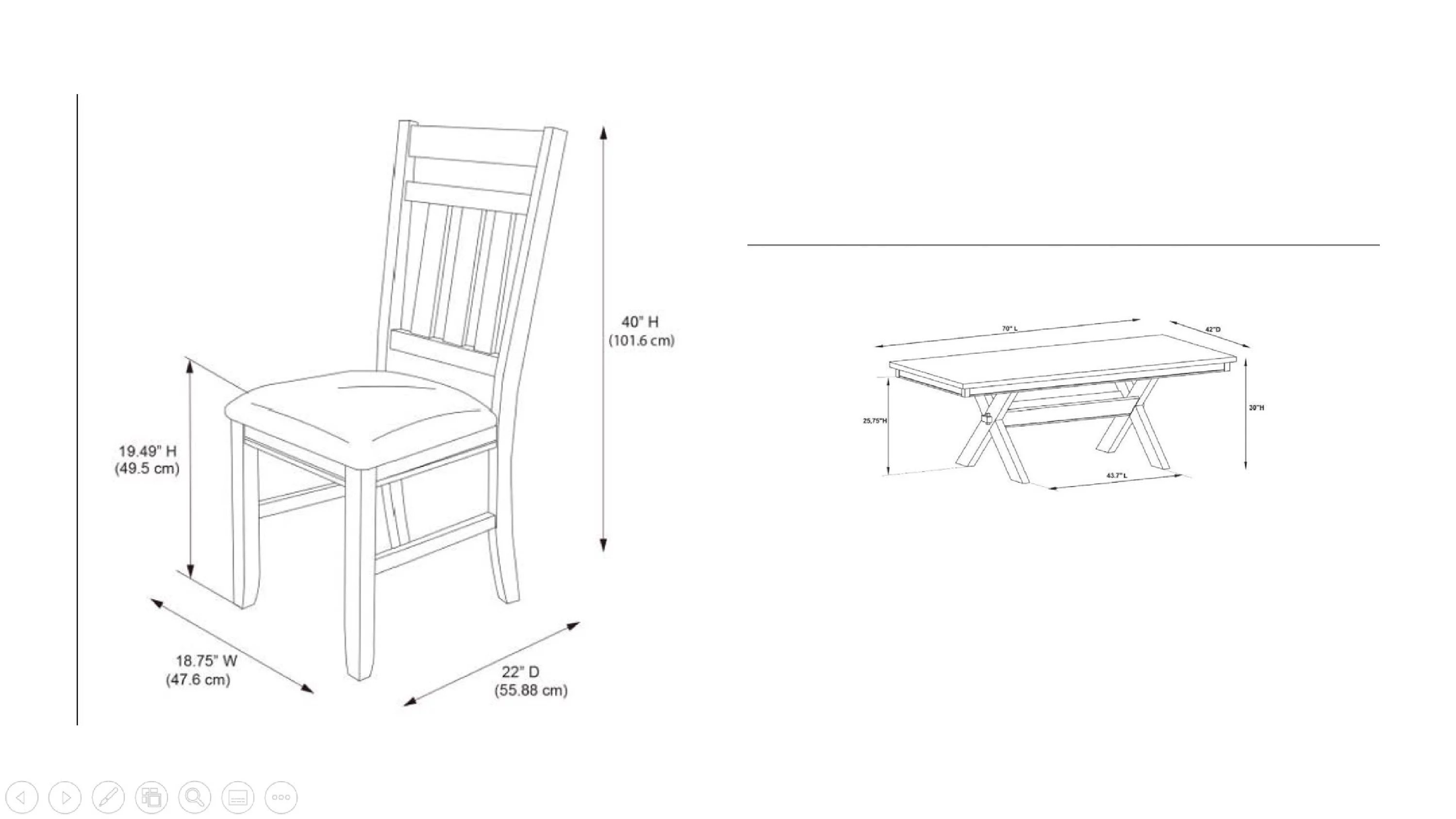 Turino Farmhouse 6-Piece Dining Set, Weathered Gray Base with Tan Fabric