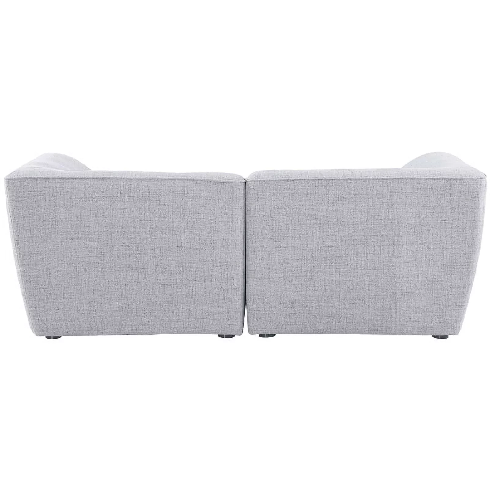 Meridian Furniture Miramar Grey Durable Linen Textured Modular Sofa