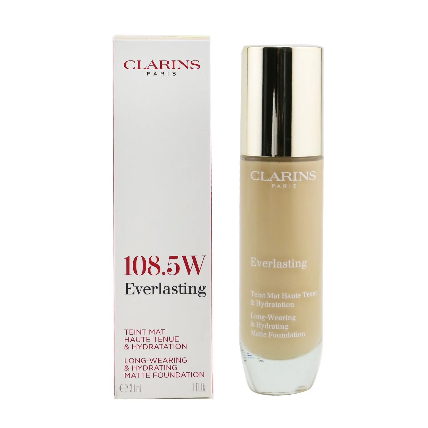 Clarins Everlasting Long Wearing & Hydrating Matte Foundation - # 109C Wheat  30ml/1oz