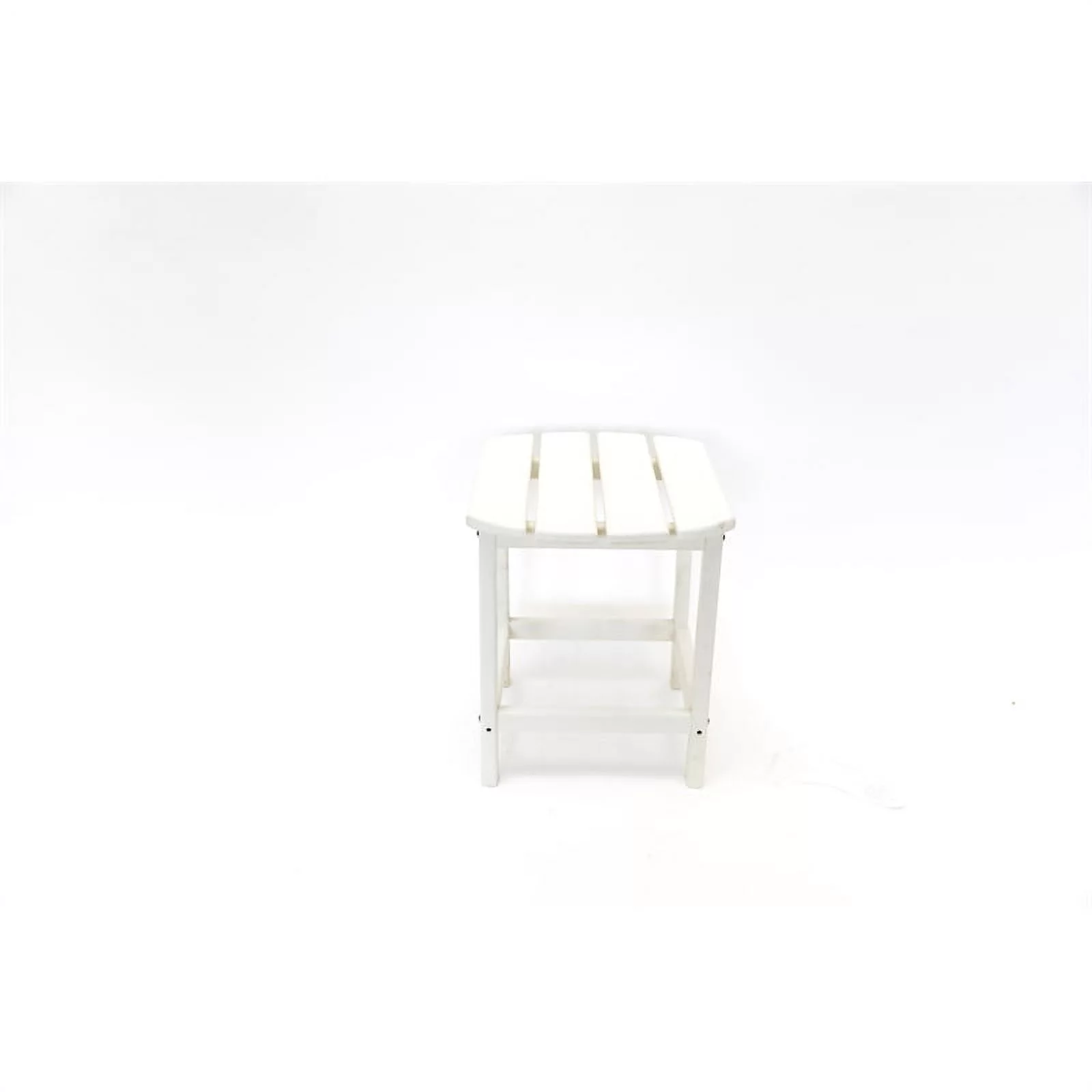 Balboa White Folding Adirondack Chair and Table Set