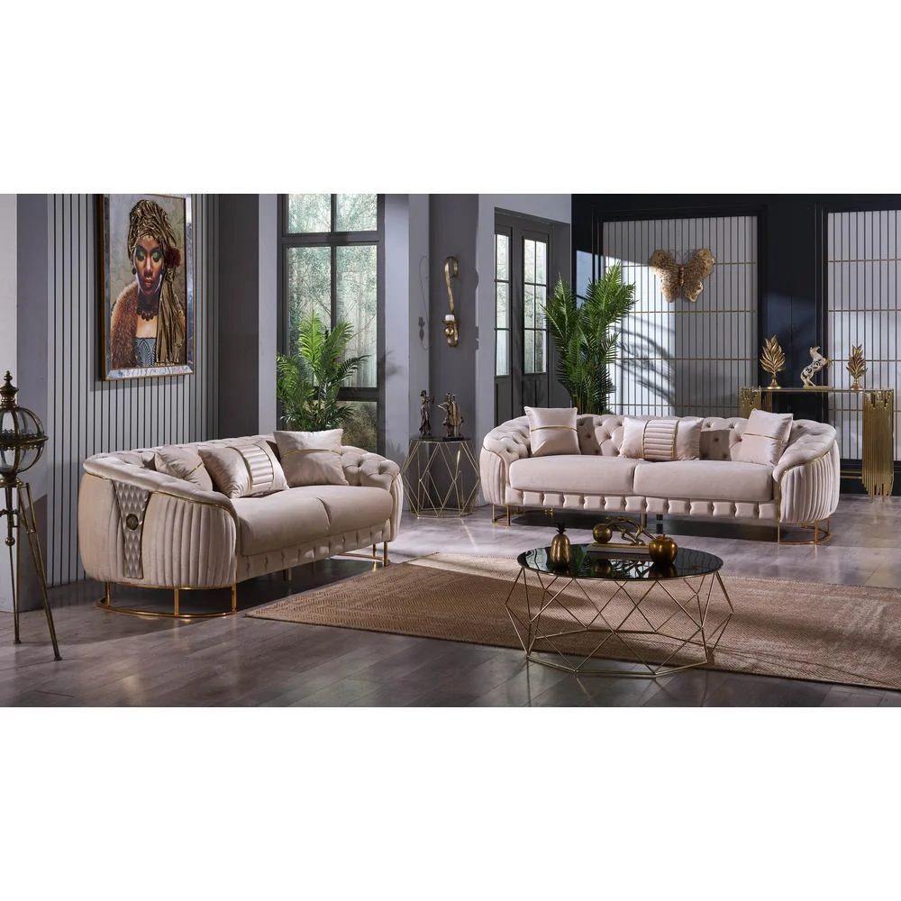 Furnia Lucas Loveseat, Beige