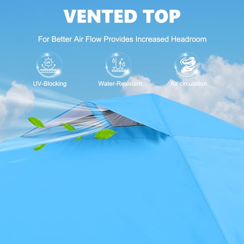 MASTERCANOPY Durable Pop-up Canopy Tent with 1 Sidewall (10'x10',White)