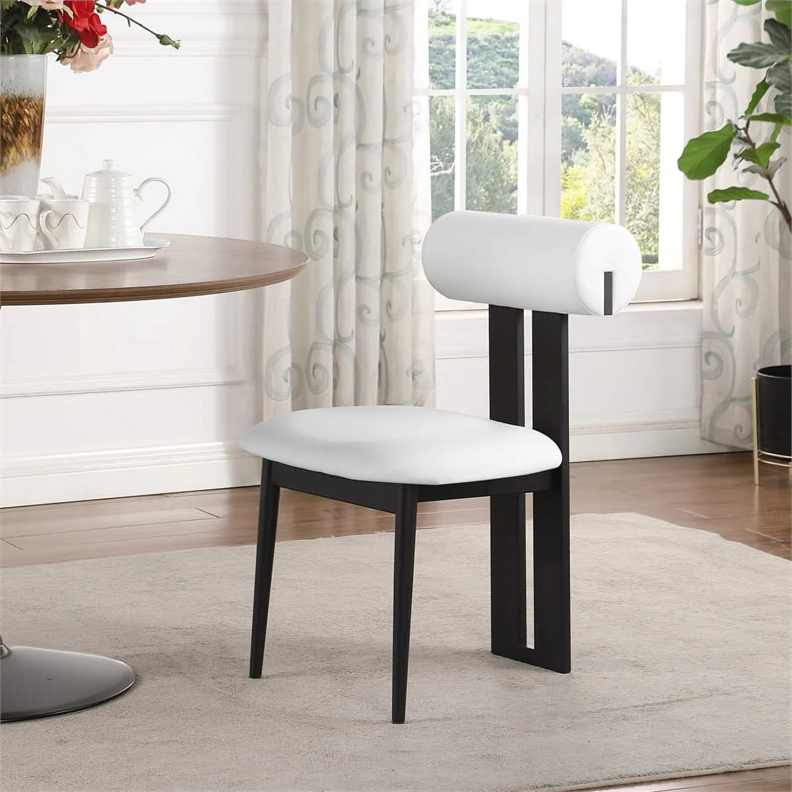 Meridian Furniture Dario Cream Vegan Leather Dining Chair (Set of 2)