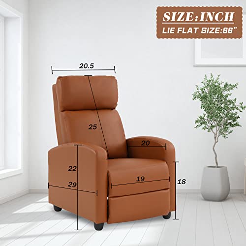 FDW Recliner Chair Reclining Sofa Leather Chair Home Theater Seating Lounge with Padded Seat Backrest