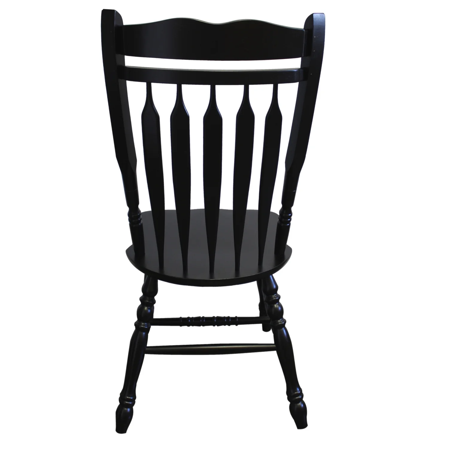 Sunset Trading Black Cherry Selections Wood Dining Chairs in Black (Set of 2)