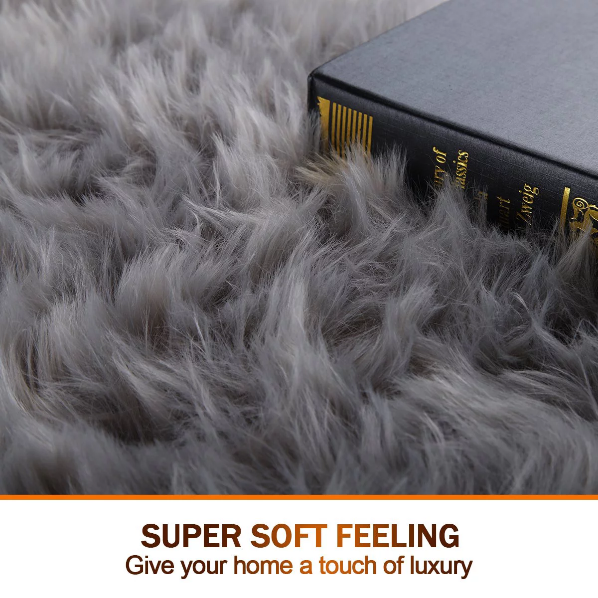 Noahas Modern Solid Print Area Rug, Gary, 2.6'x5.2'