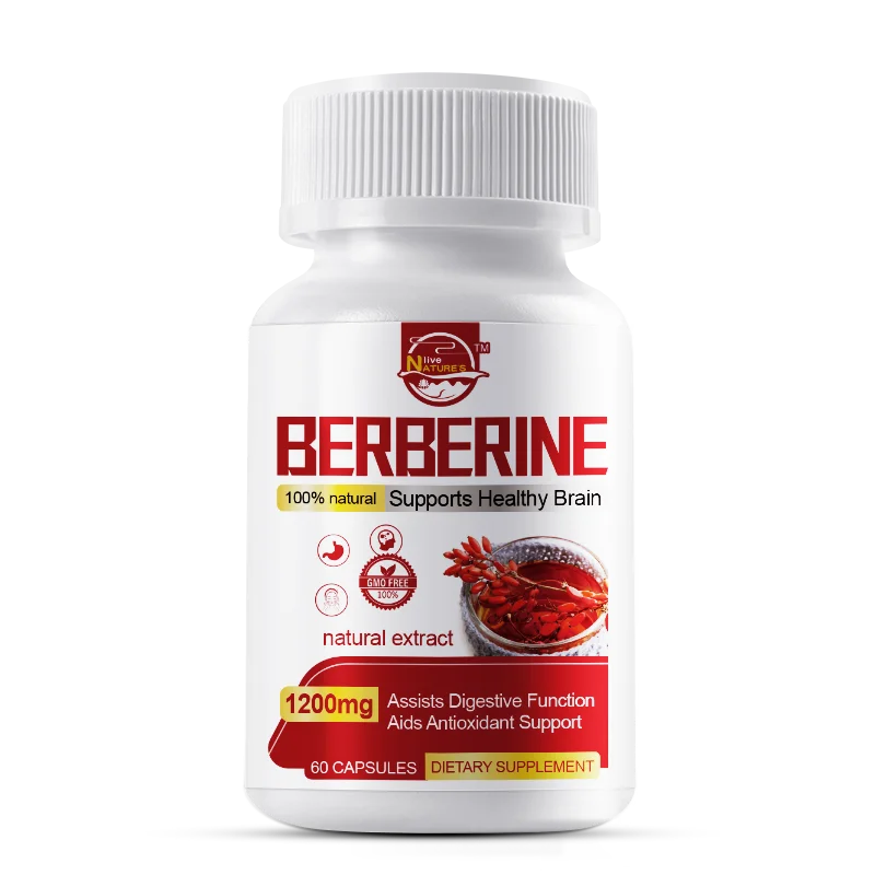 Berberine HCL Extract 1200mg, Blood Sugar Support, Healthy Cholesterol 60 Capsule
