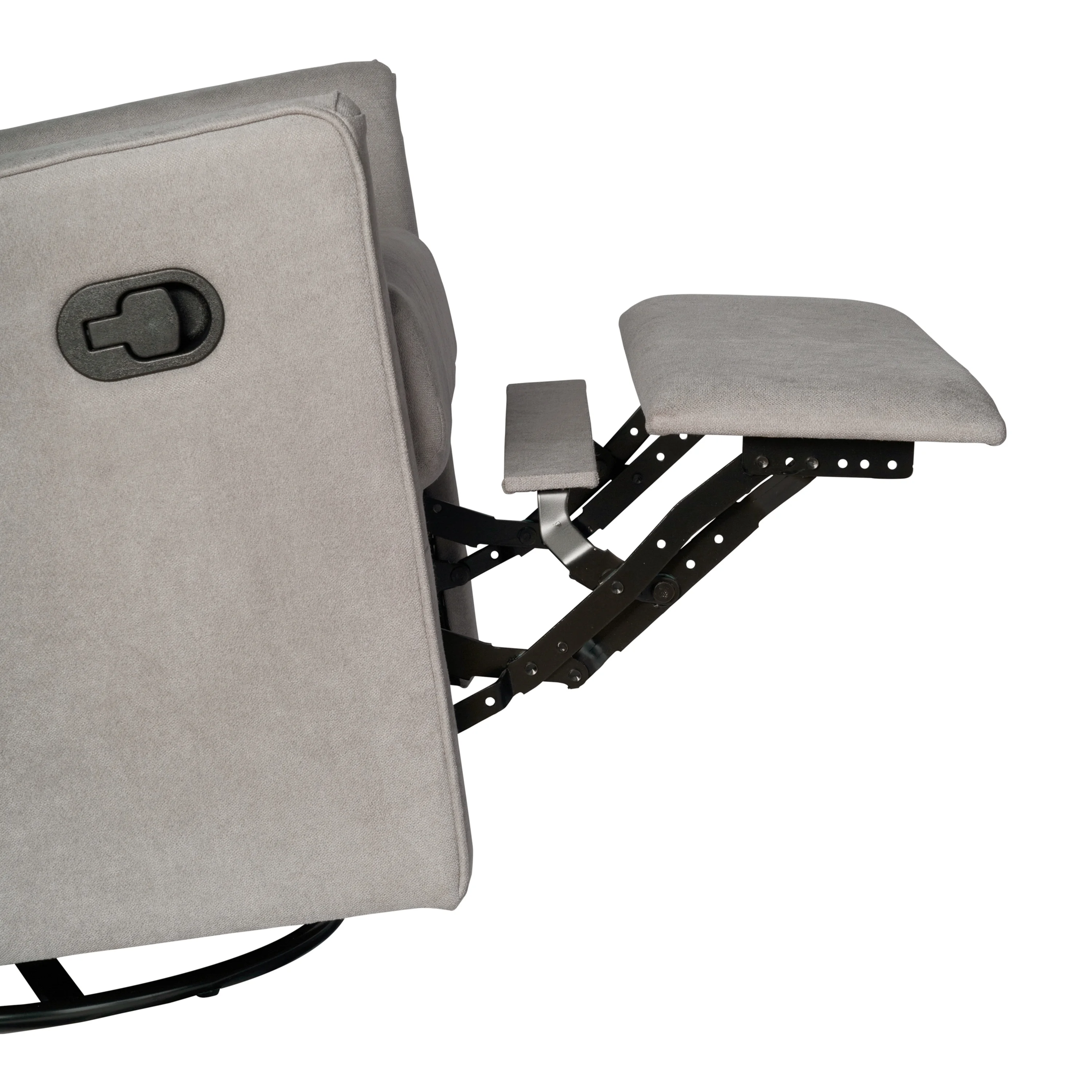 Merrick Lane 3-in-1 Traditional Manual Recliner Rocker Swivel Glider Chair in Light Gray