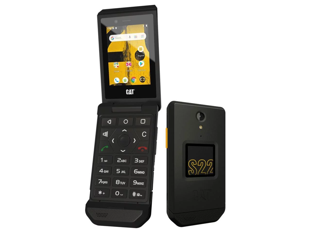 Cat S22 IP68 16GB 4G LTE GSM Unlocked 2GB RAM Rugged Flip phone Black NEW