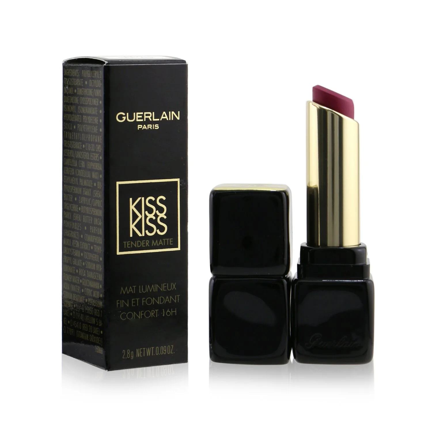 Guerlain Kisskiss Tender Matte Lipstick - # 910 Wanted Red  2.8g/0.09oz