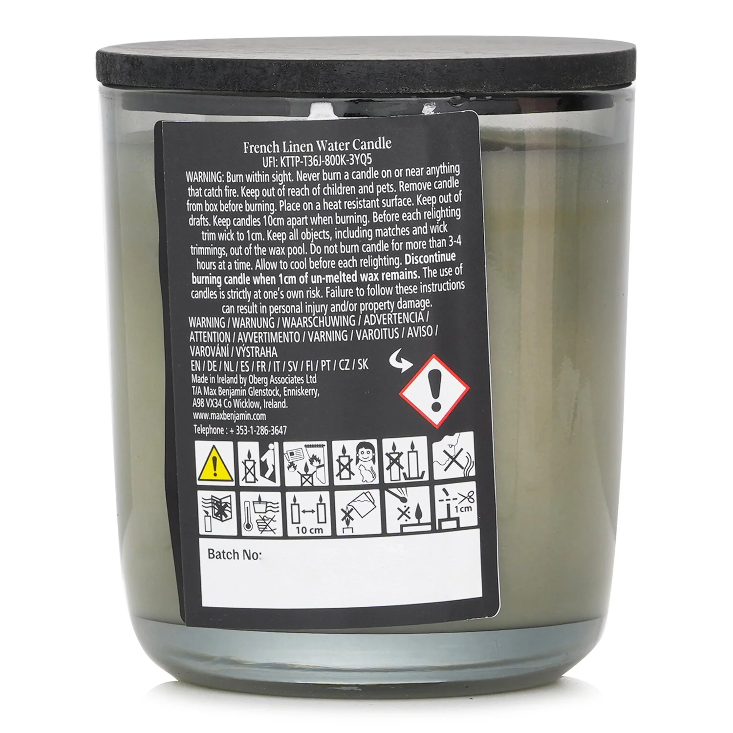 Max Benjamin Natural Wax Candle - French Linen Water  210g/7.4oz