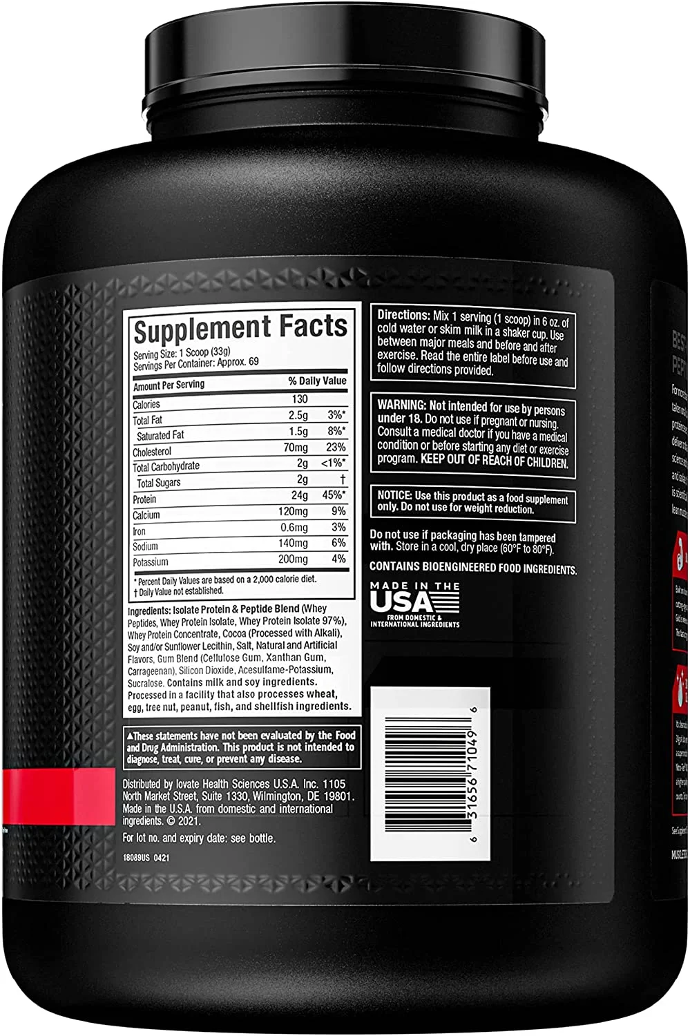 Whey Protein | Nitro-Tech Gold | Smoothie Mix | 5 lbs | Vanilla | Men & Women