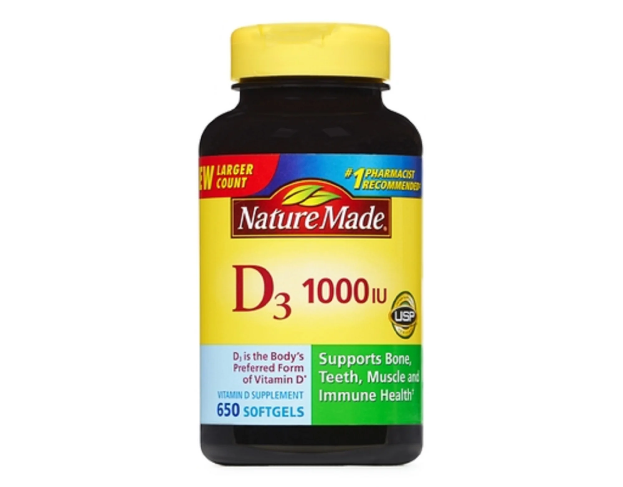 Nature Made Vitamin D3 1000IU - 650 Softgels