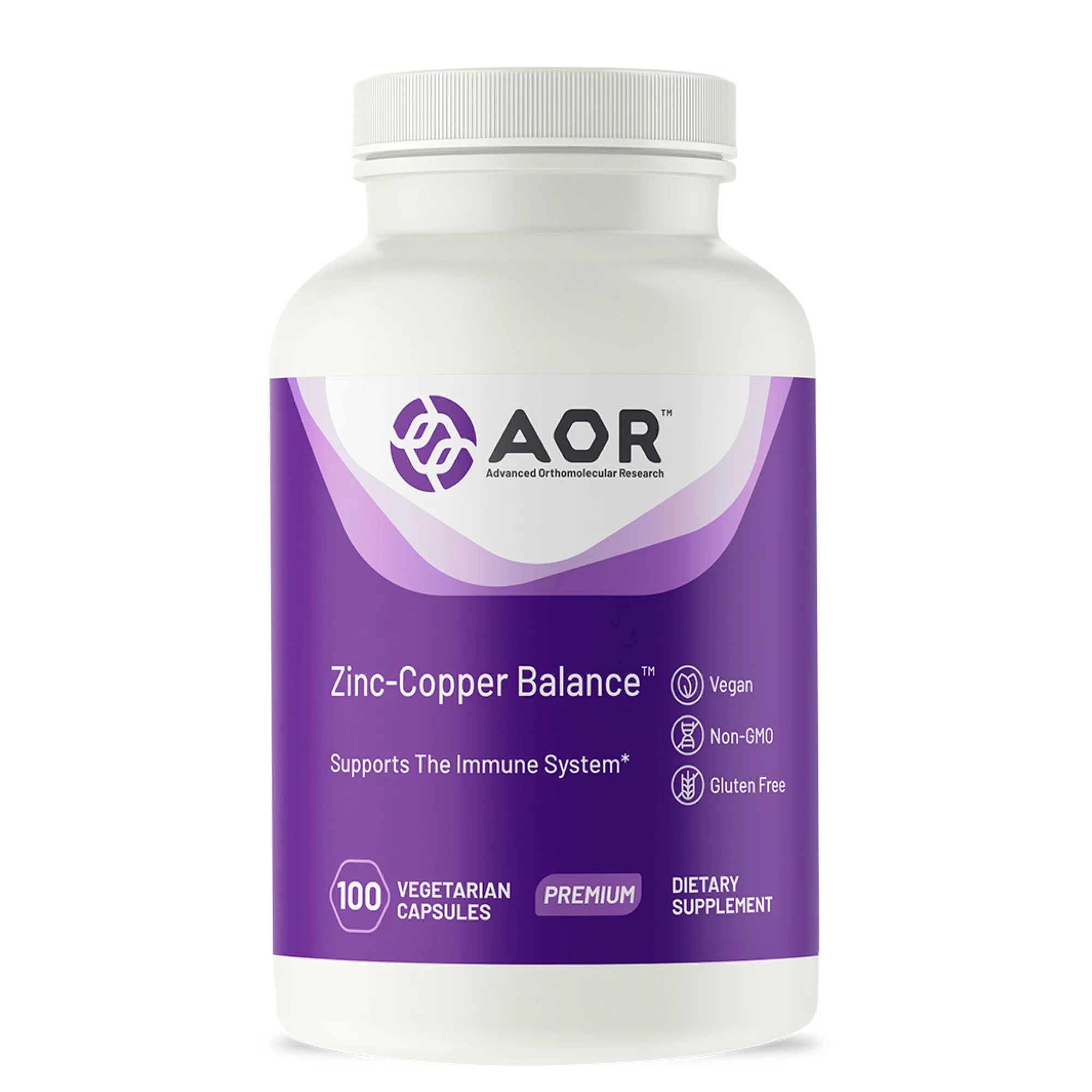Advanced Orthomolecular Research AOR Zinc-Copper Balance, 100 Capsules