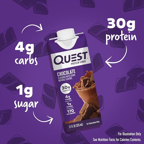 Quest Nutrition Ready to Drink Salted Caramel Protein Shake, 30g Protein, 3g Net Carbs, Gluten Free, Keto Friendly, 11 fl.oz 4 Count(Pack of 3)