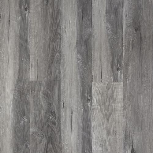 Vinyl Flooring | Self Adhesive Flooring Plank with Wood Effect | Peel and Stick Floor Tiles | Self Adhesive Flooring | 2.0mm 36pcs Waterproof for Bedroom Office Floor Plank(54Sq.Ft,Grey)