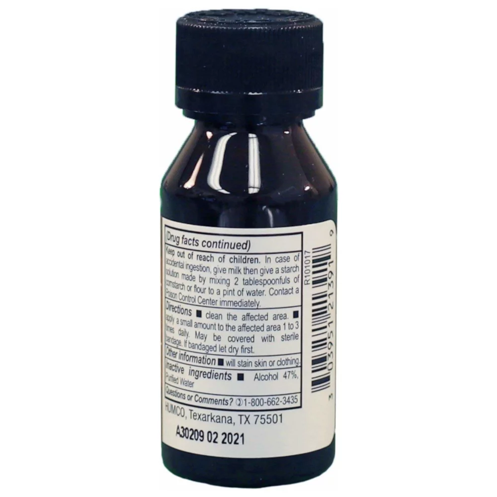 5 Pack - Humco Iodine Tincture Mild 2% USP 1oz Each