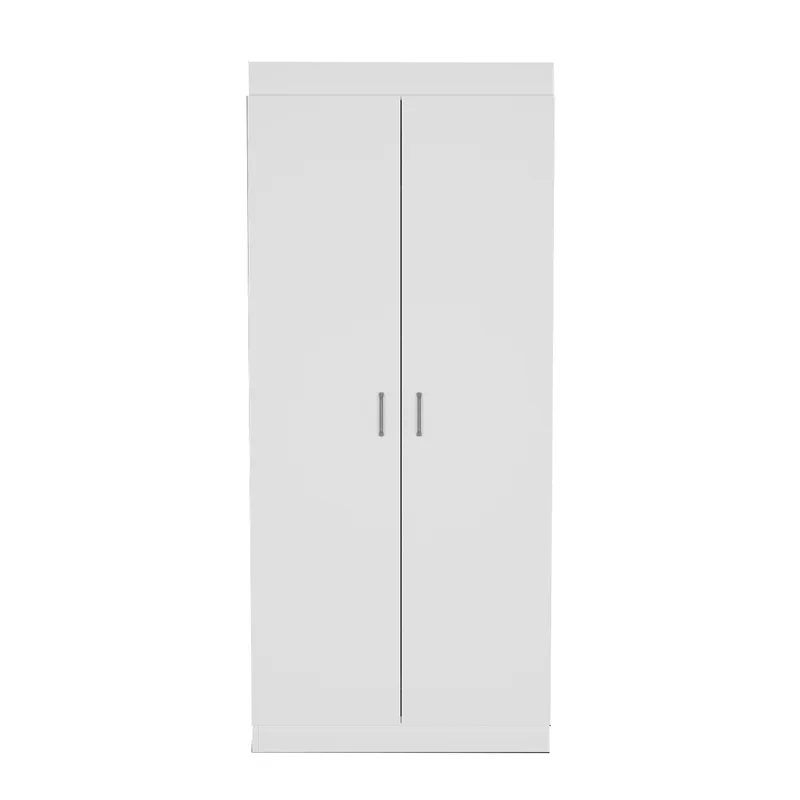 Pemberly Row 5-Shelf Modern Engineered Wood Pantry Cabinet in White