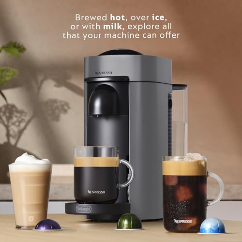 Nespresso Vertuo Plus Coffee and Espresso Maker by De'Longhi, Grey with Aeroccino Milk Frother