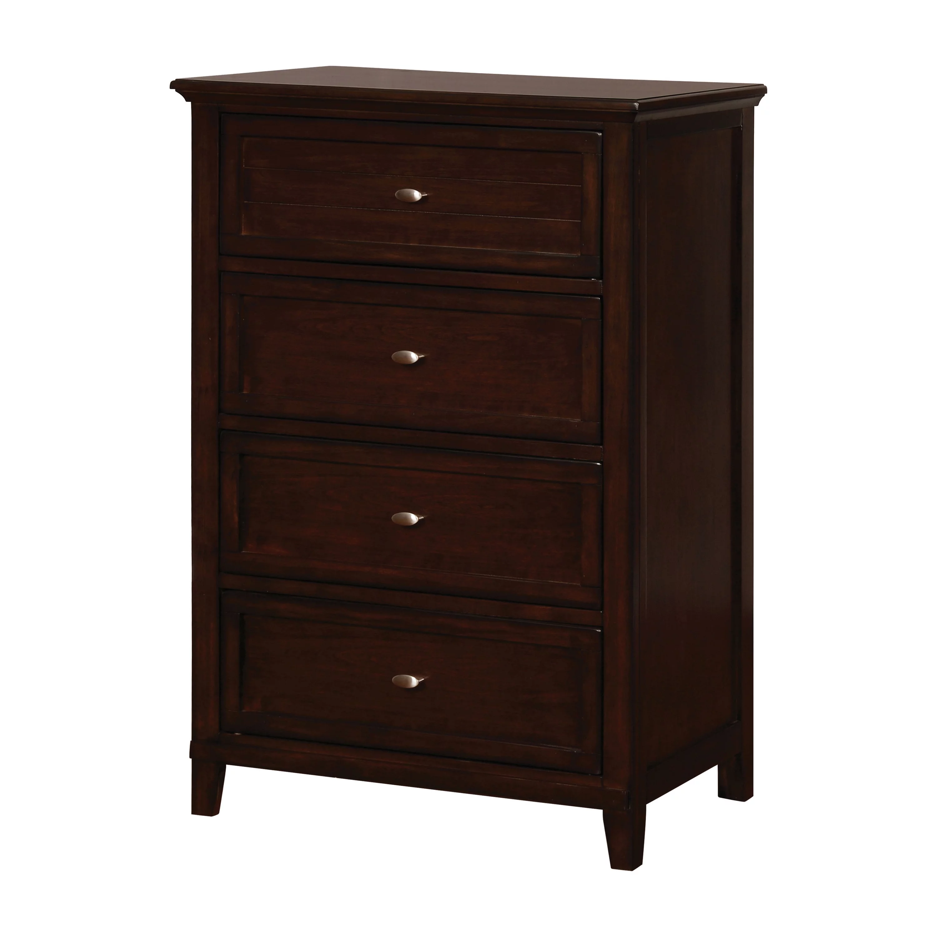 Furniture of America Covington Transitional 4-Drawer Chest, Brown Cherry
