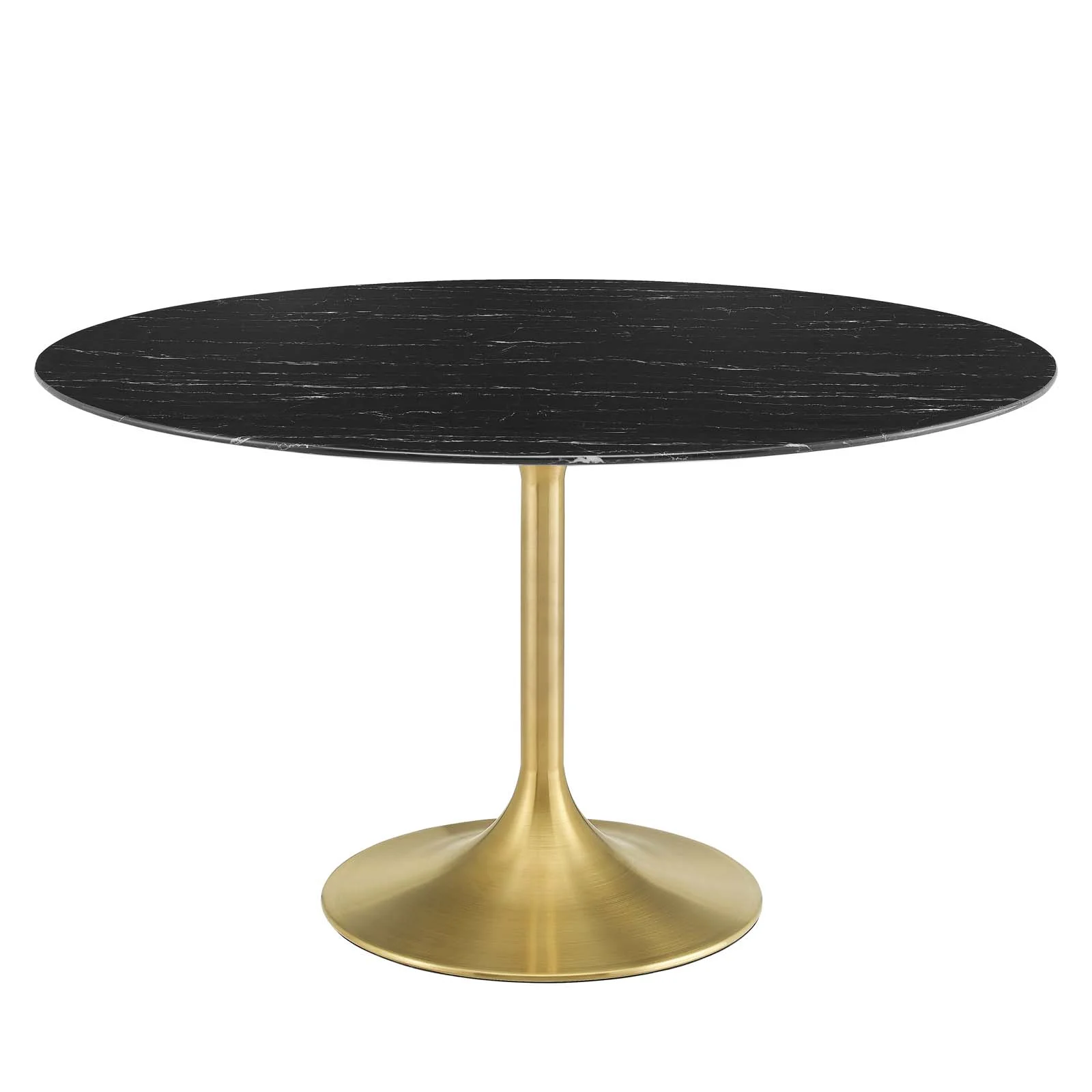 Dining Table, Round, Artificial Marble, Metal Steel, Gold Black, Modern Contemporary Urban Design, Kitchen Room Cafe Bistro Restaurant Hospitality