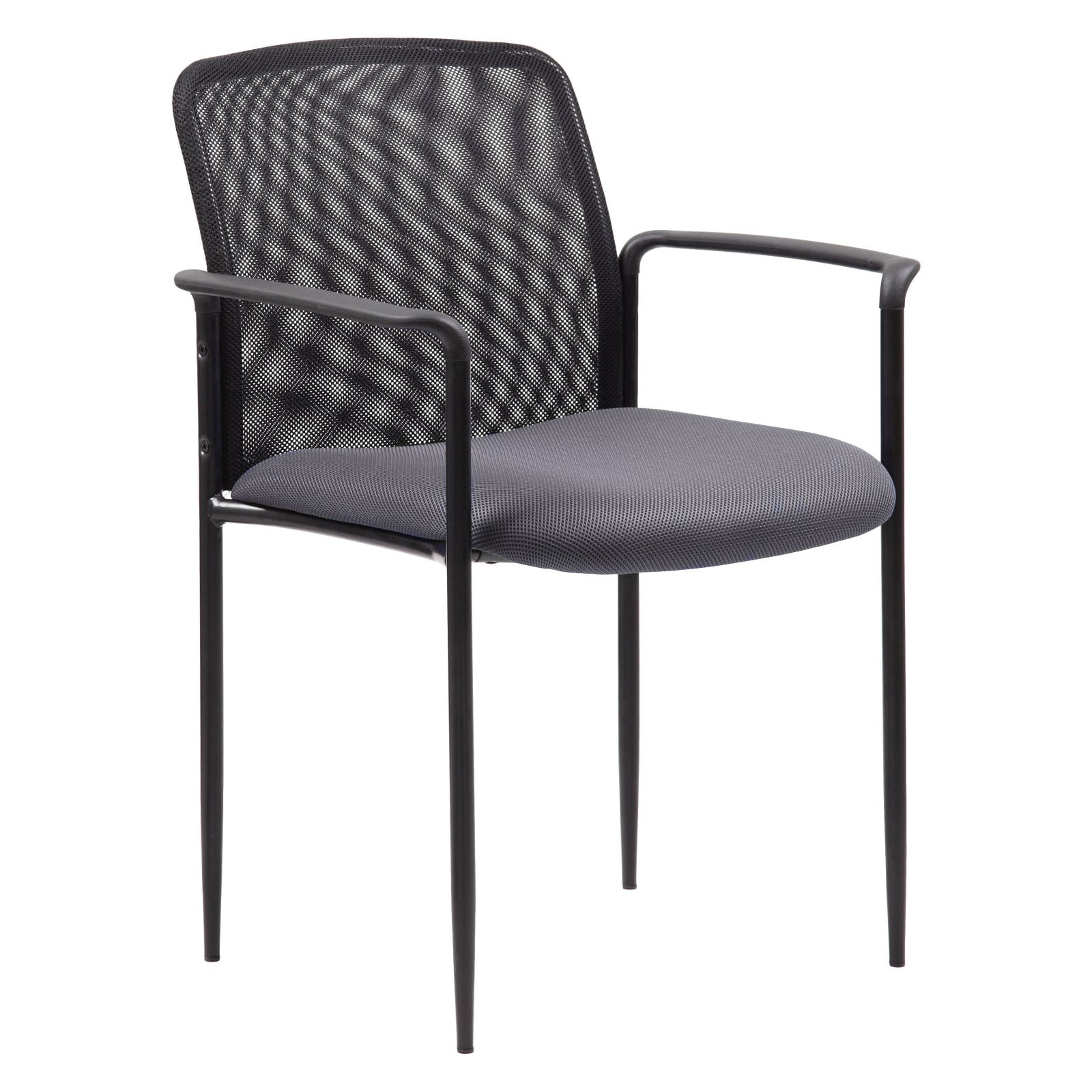 BOSS B6909-GY Stackable Mesh Guest Chair, Grey