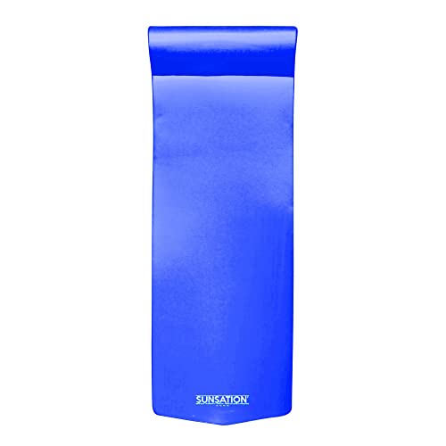 TRC Recreation Sunsation Vinyl Coated Foam Swimming Pool Float Mat Adult Lounger with Built-in Roll Pillow