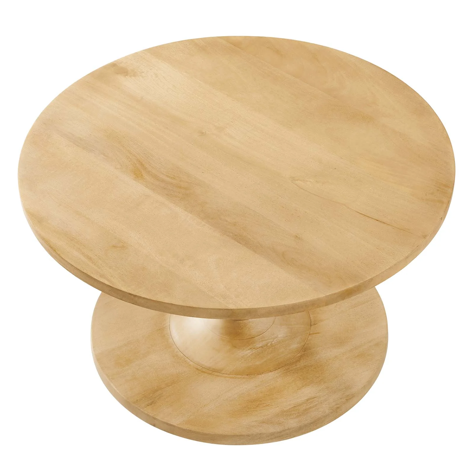 Modway Lina Round Wood Coffee Table in Oak
