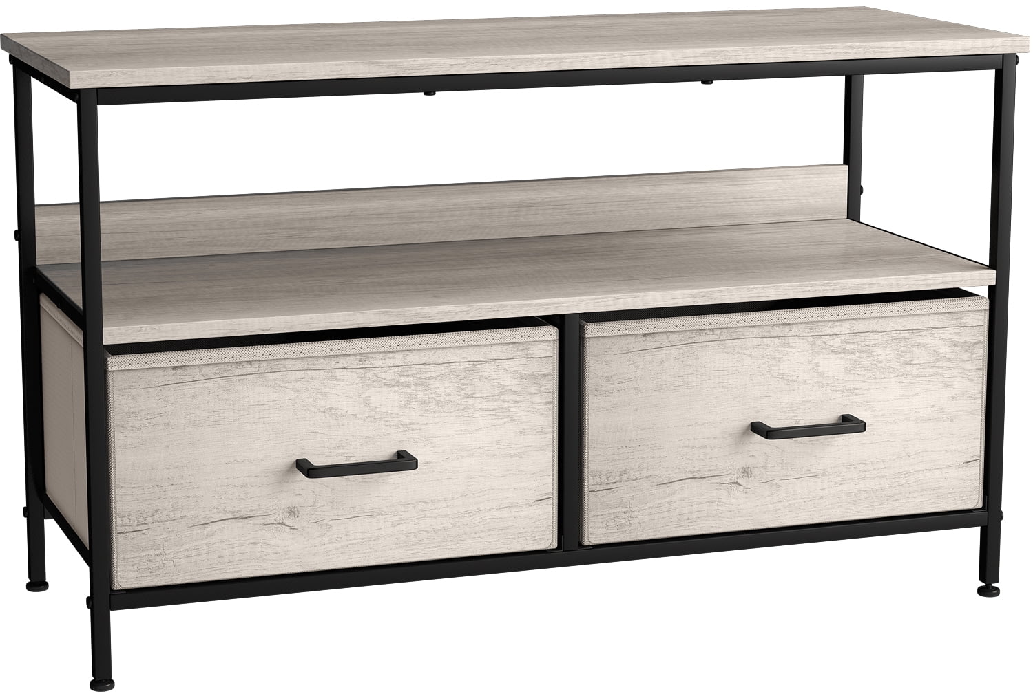 Sorbus TV Stand Dresser with 2 Drawers - Television Riser Chest with Storage - Bedroom, Living Room, Closet, & Dorm Furniture (Rustic Beige)