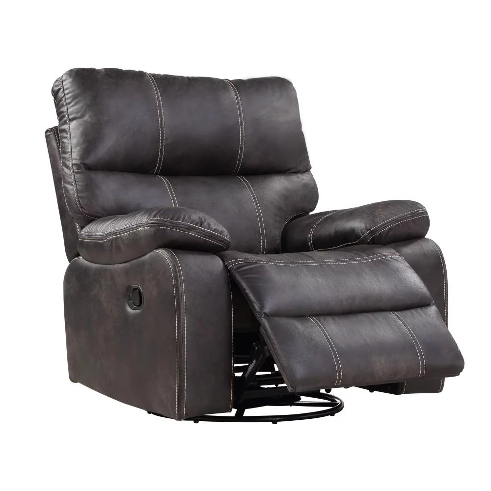 Wallace & Bay Hooper Dark Gray Swivel Reclining Glider with Swivel, Glide, And Recline Motion