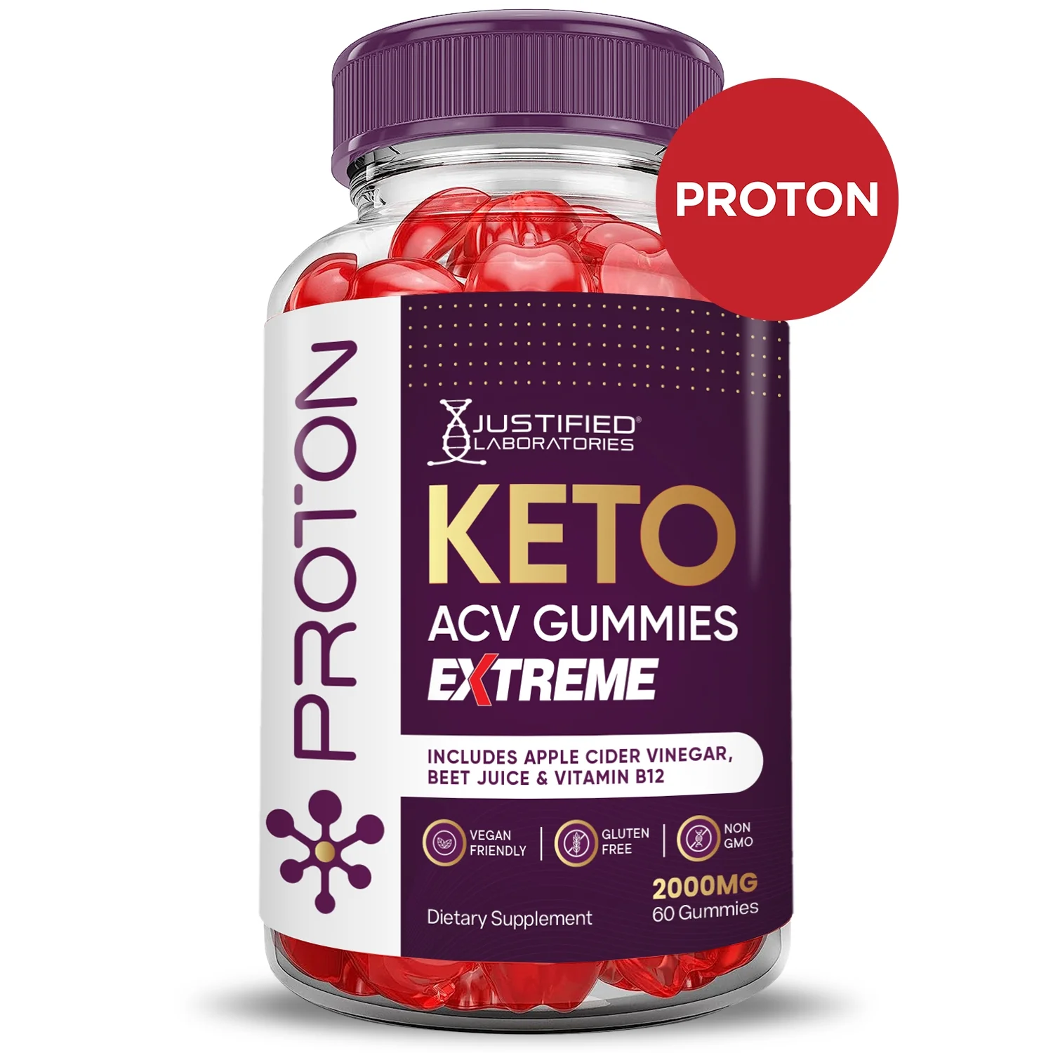(3 Pack) Proton Keto Extreme ACV Gummies 2000mg Dietary Supplement 180 Gummys