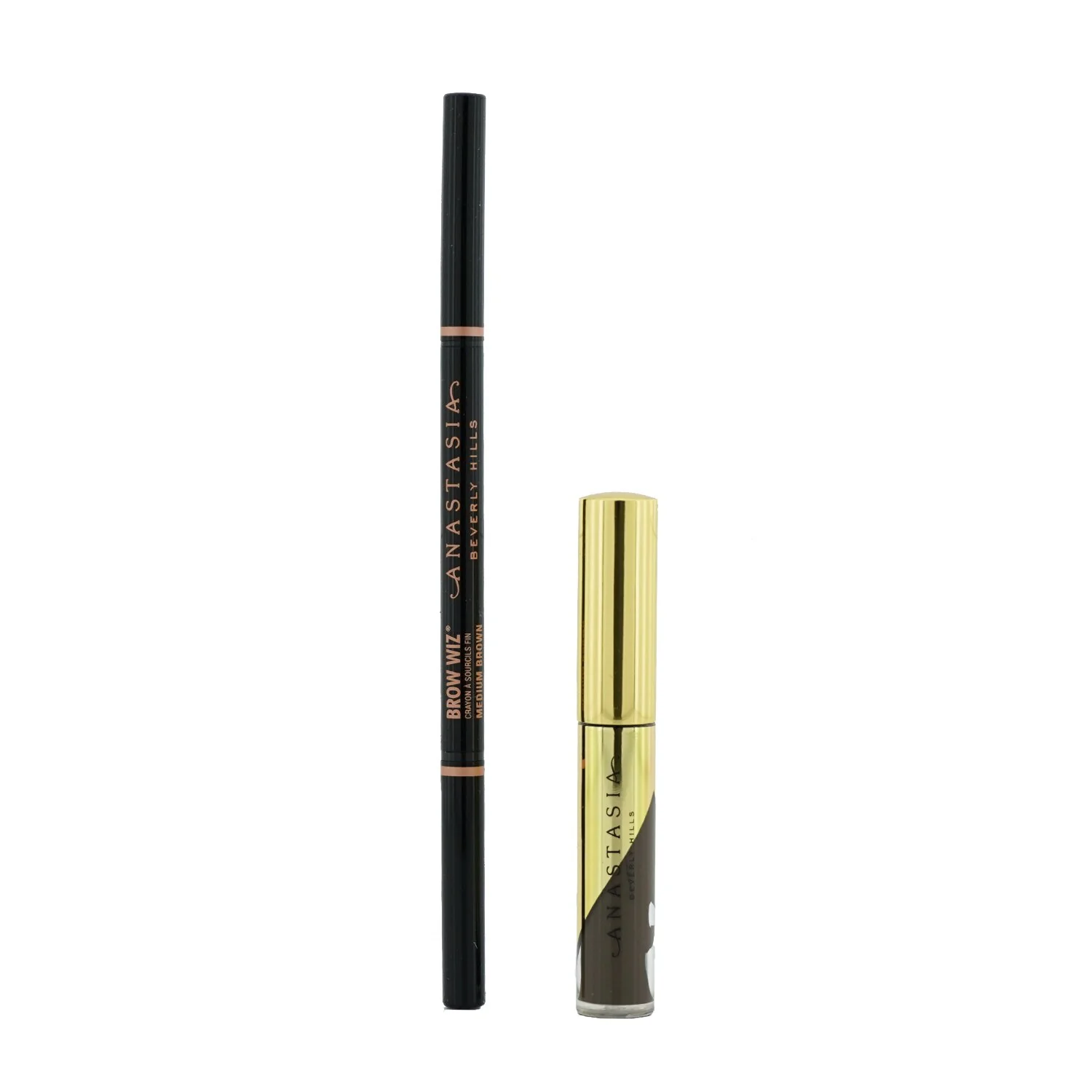 Anastasia Beverly Hills Perfect Your Brows Kit (Brow Wiz + Mini Dipbrow Gel) - # Dark Brown  2pcs