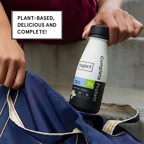 Soylent Complete Protein Shake, Chocolate, 30g Protein, Vegan, Dairy Free and 0g Sugar, Ready to Drink Protein Drinks, 11oz (12 Pack)