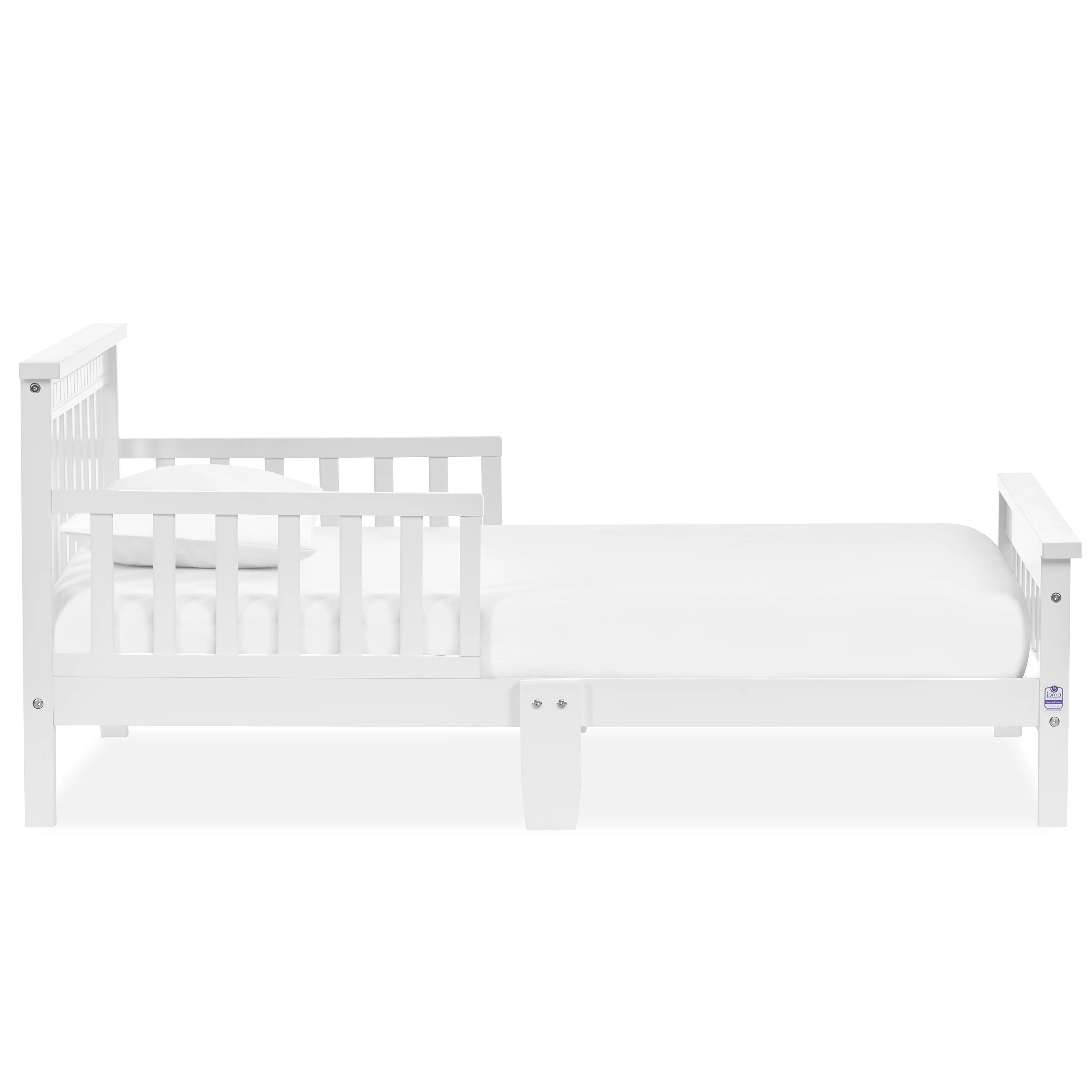 Dream On Me San-Fran Toddler Bed made with Sustainable New Zealand Pinewood, White