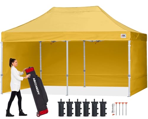 ABCCANOPY Easy Pop Up Canopy Tent with Sidewalls 10x10 Commercial -Series, White