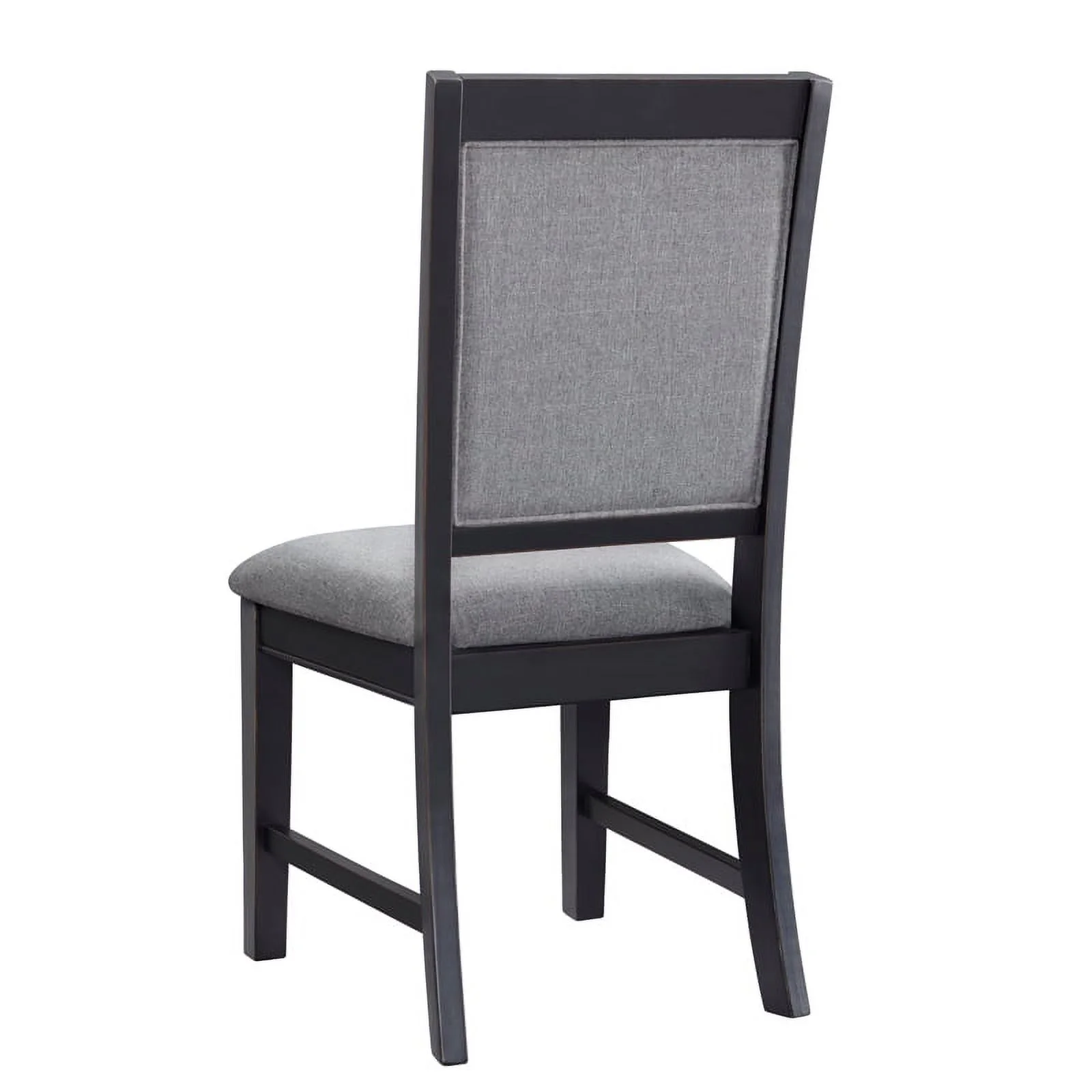 Del Mar Black and Grey Linen Dining Room Chair (Set of 2)