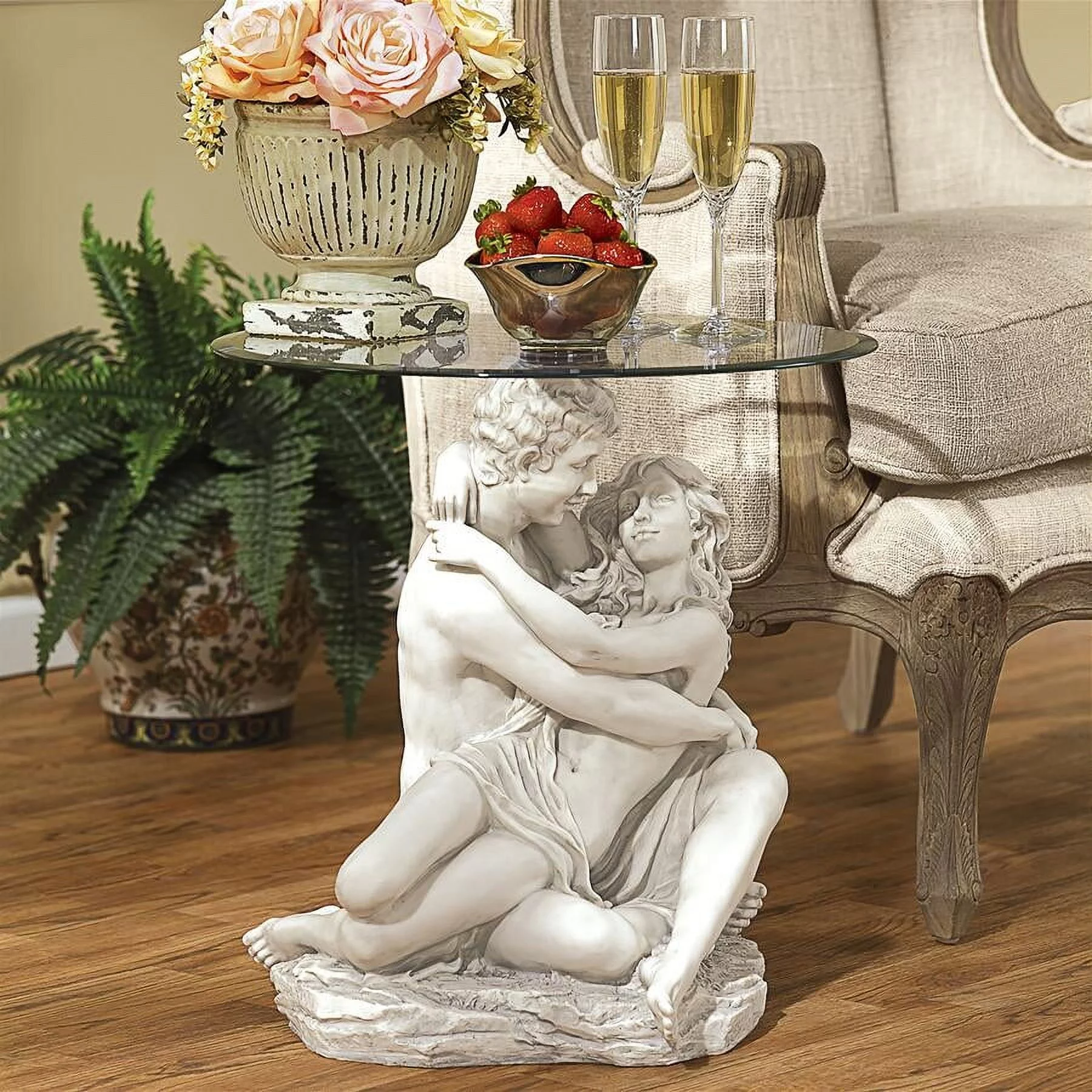 Design Toscano In the Arms of Romance Occasional Table