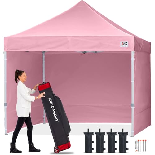 ABCCANOPY Easy Pop Up Canopy Tent with Sidewalls 10x10 Commercial -Series, White