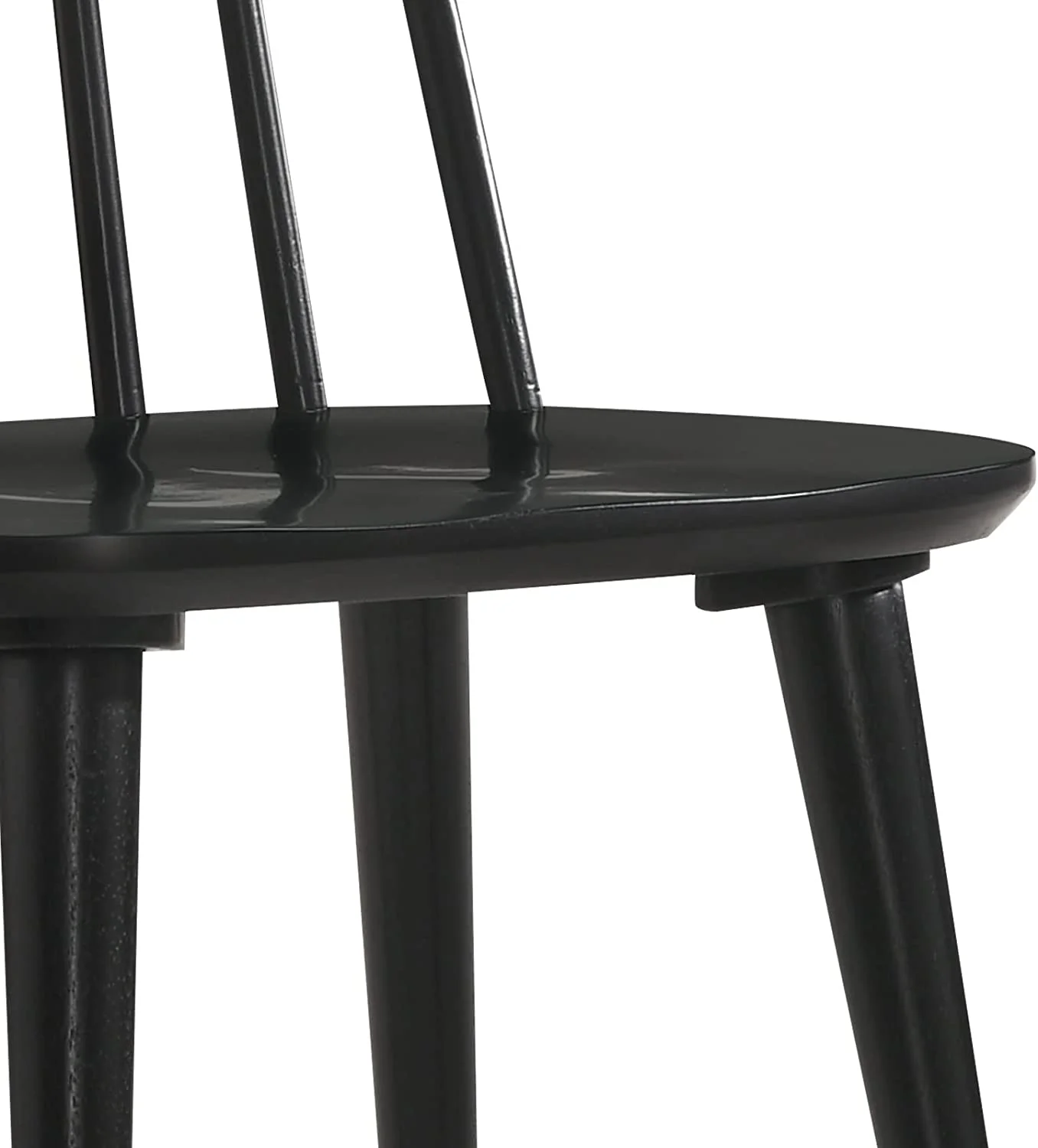 Dining Chairs Set of 2 Wood Dining Room Chair Black Spindle Side Kitchen Room Country Farmhouse Chairs Black