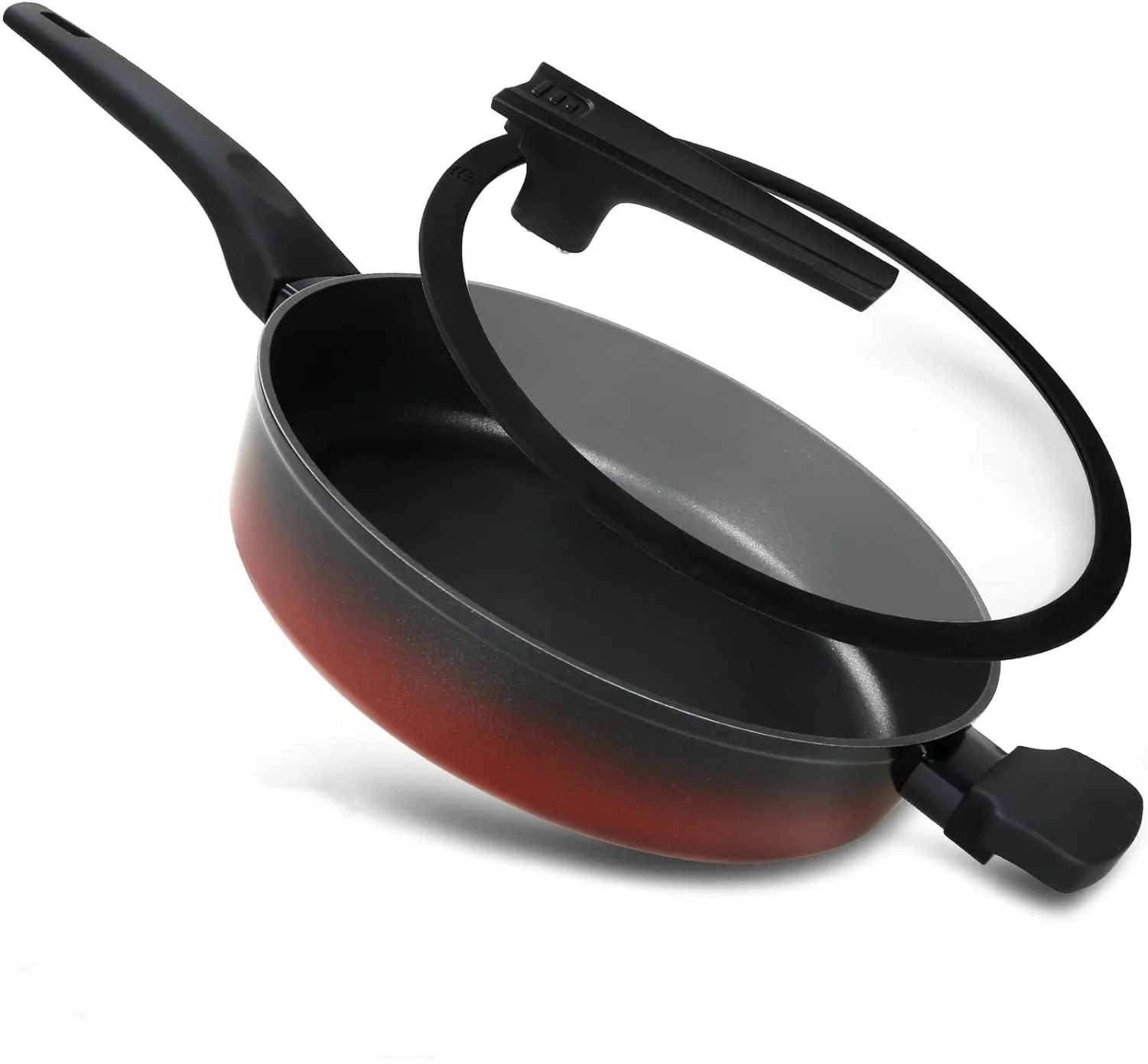 Nonstick Frying Pan with Lid 11 Inch Deep Skillet Pan Non Stick Fry Pans