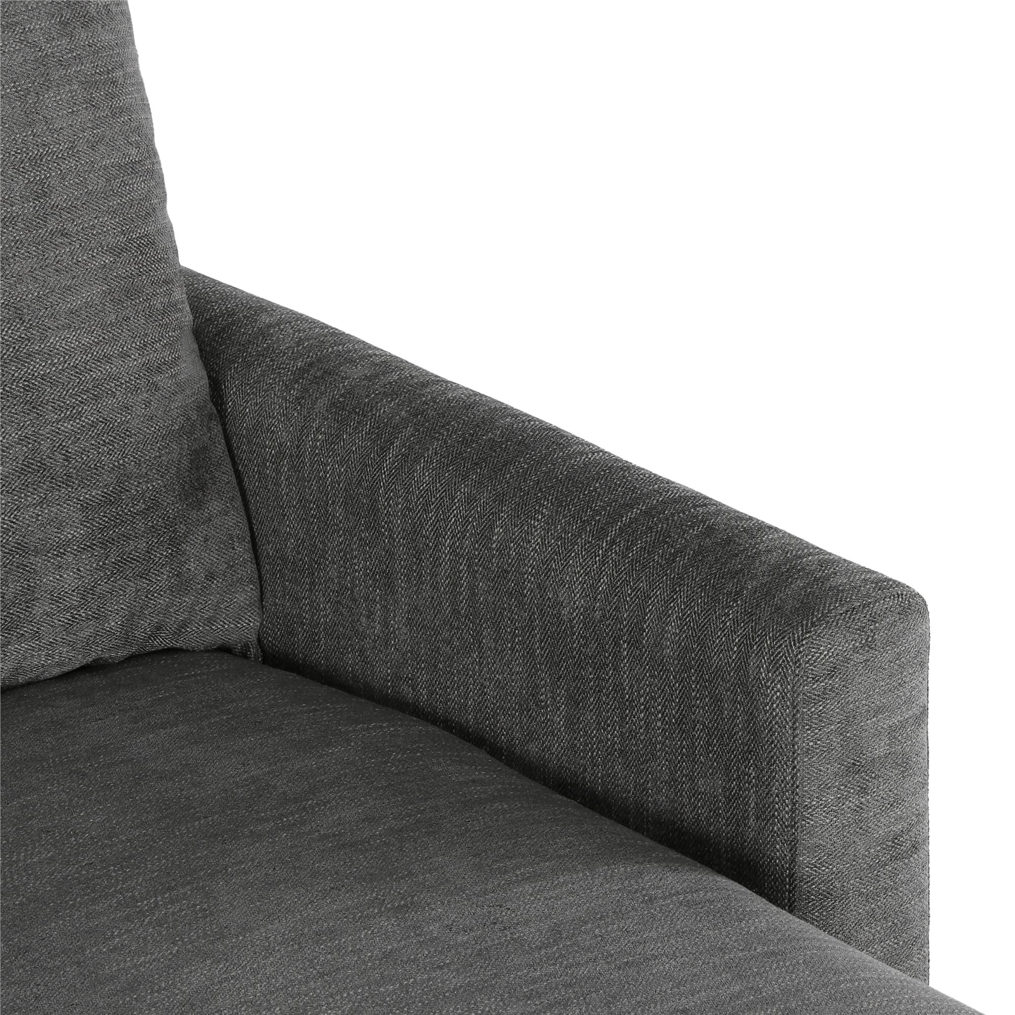 DHP Keaton Reversible Sectional with Pillows, Gray