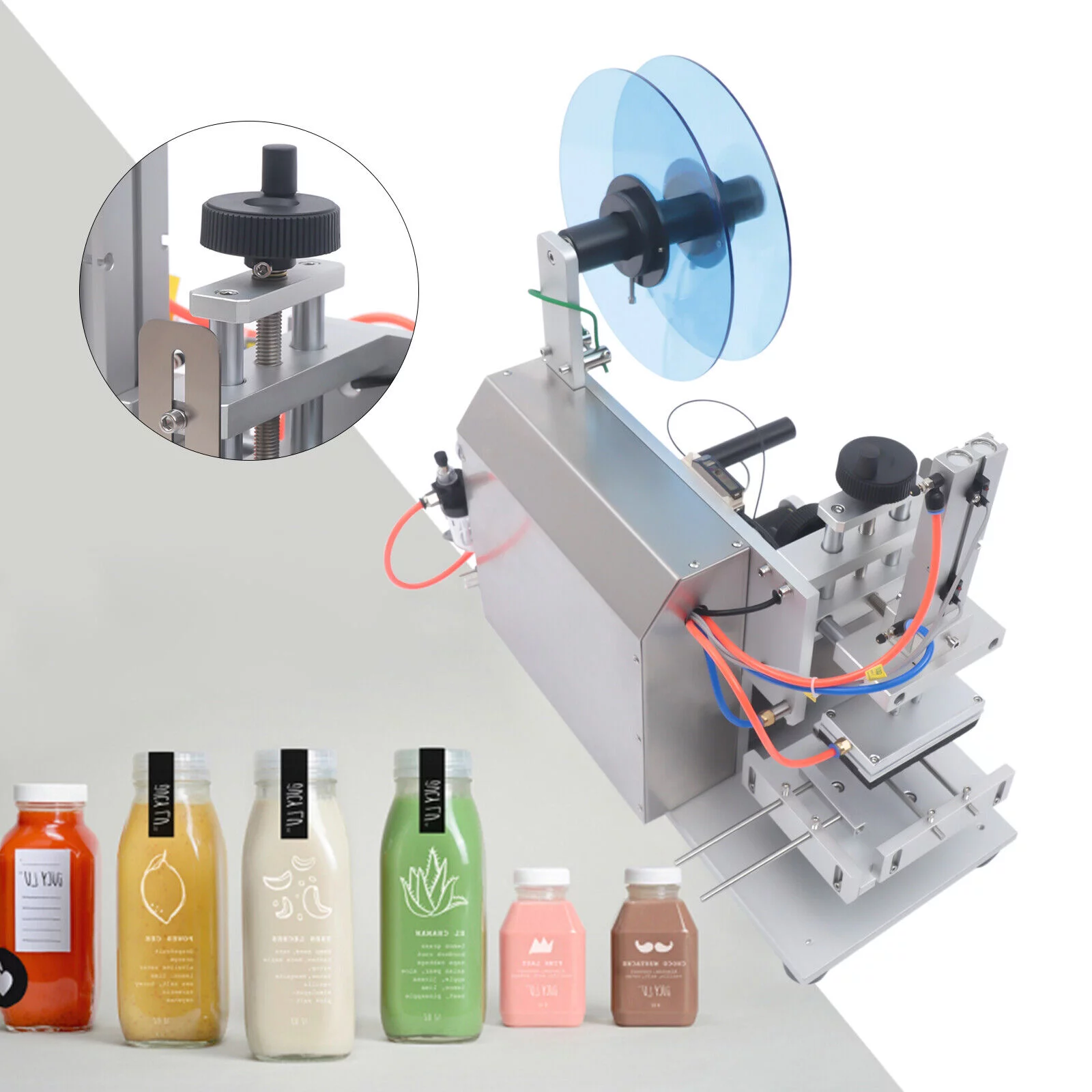 MONIPA Commercial Semi-automatic Square Bottle Labeling Machine 110V Commercial Labeling Machine