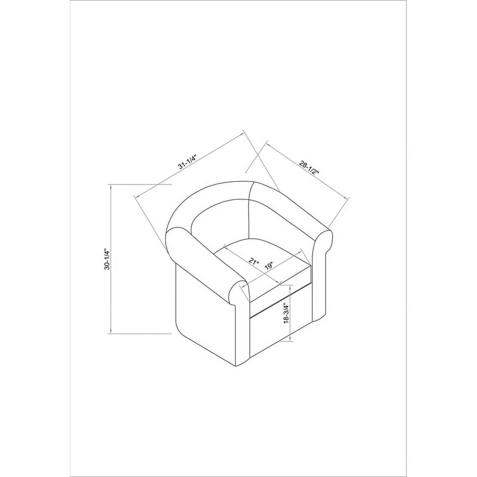 Home Square 2 Piece Swivel Coastal Wood Upholstered Club Chair Set in Blue