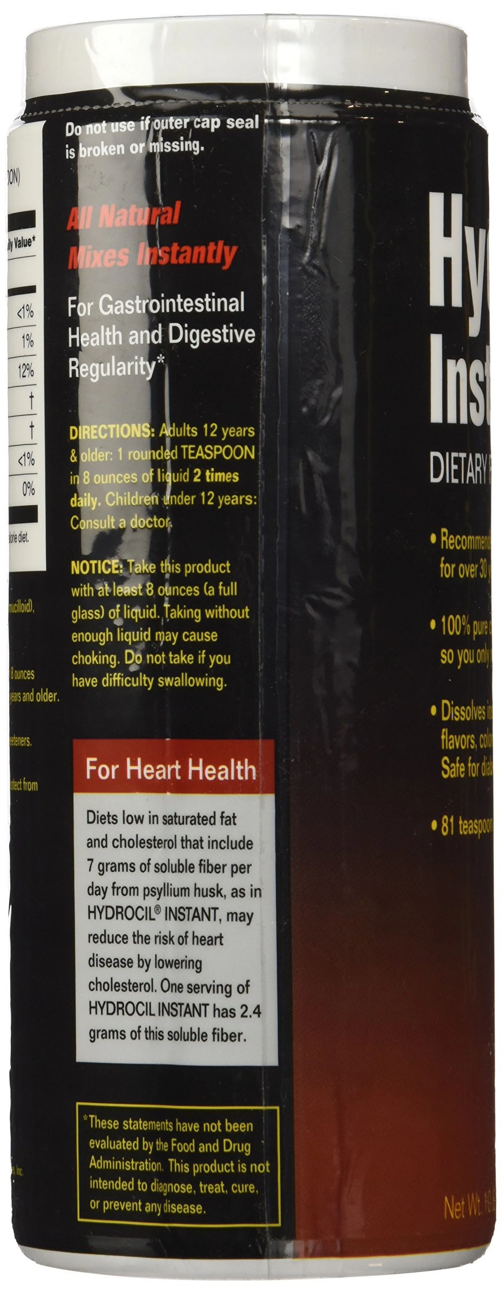 Hydrocil Instant Dietary Fiber Supplement 10.6 oz