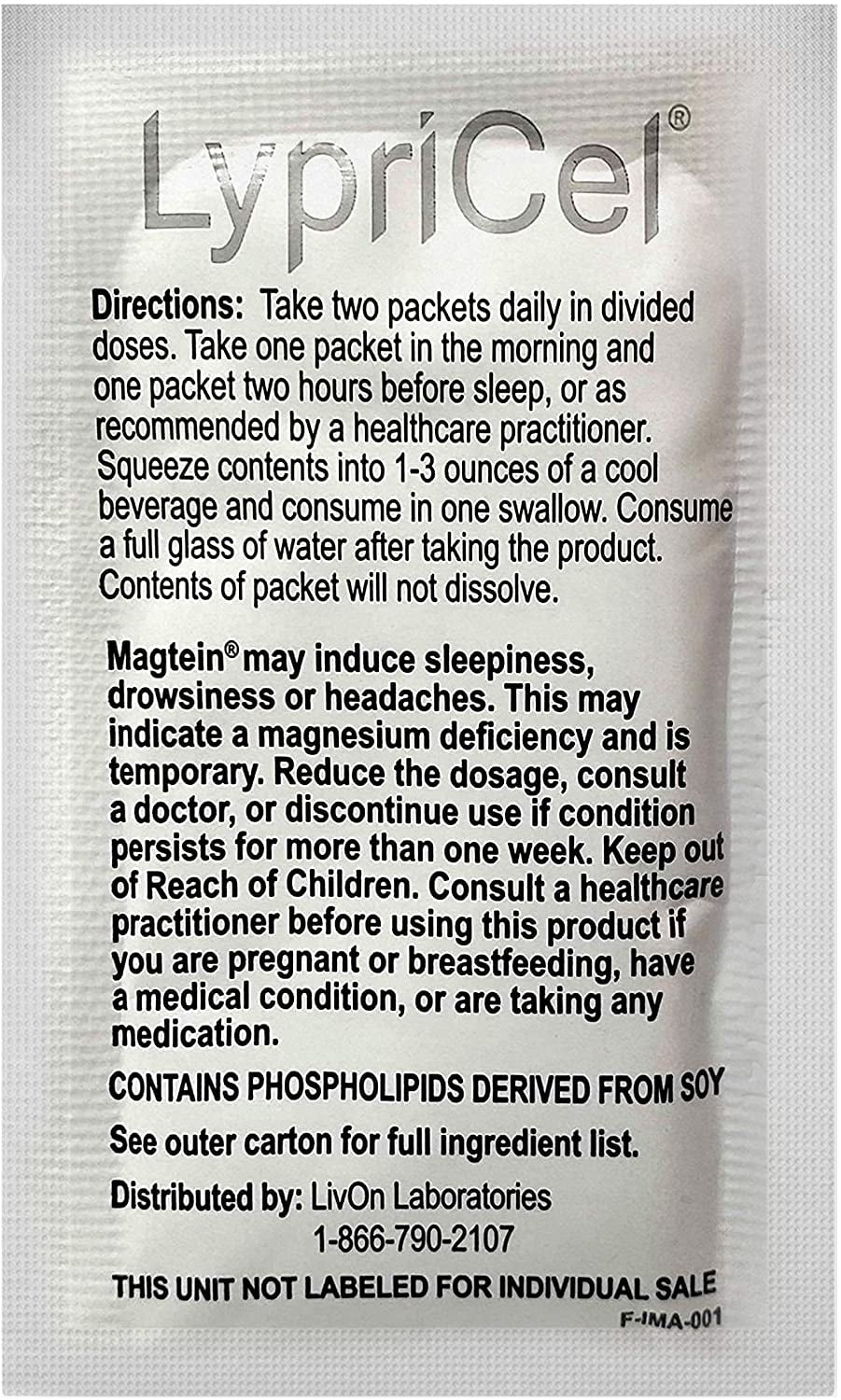 LypriCel Liposomal Magnesium L-Threonate 30 Packets
