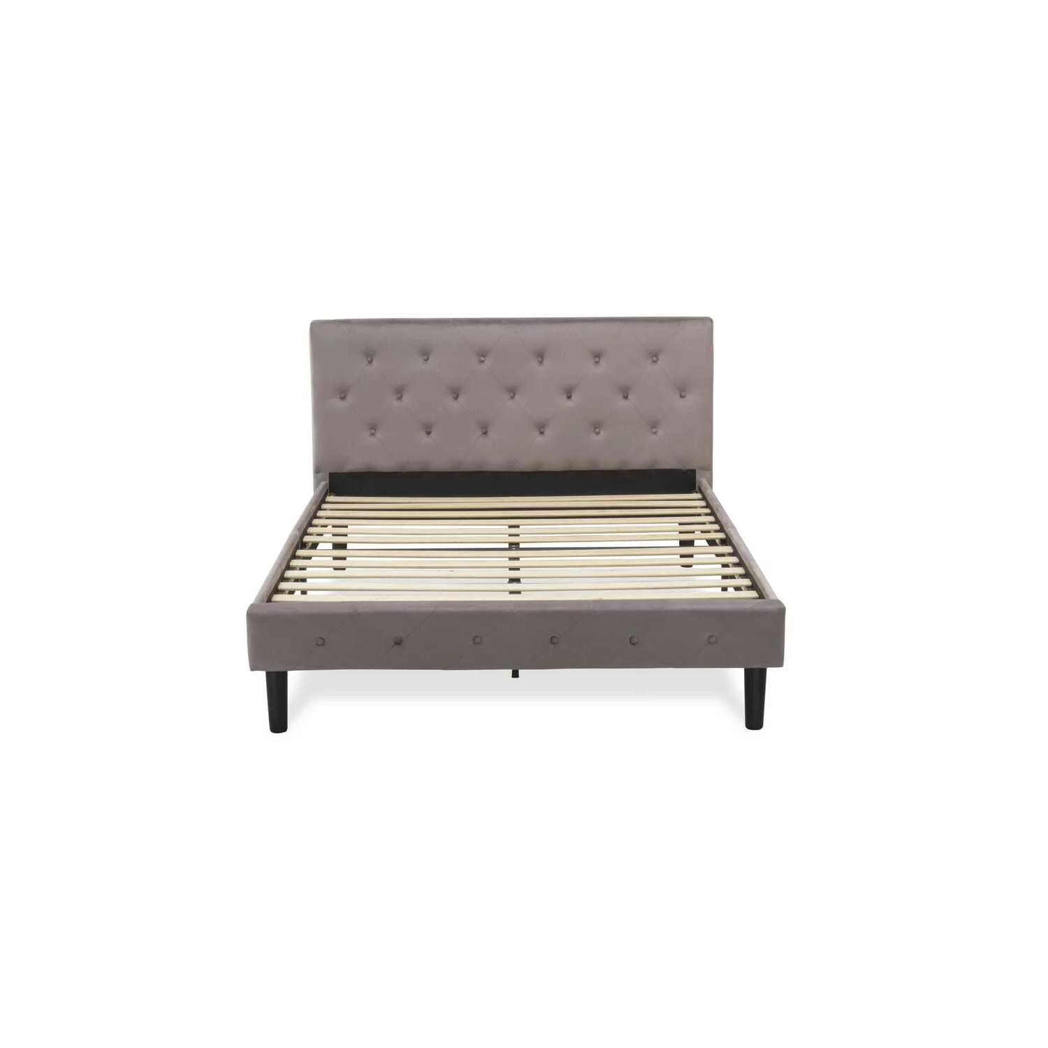 East West Furniture Nolan Traditional Engineered Wood Full Bed in Brown/Black