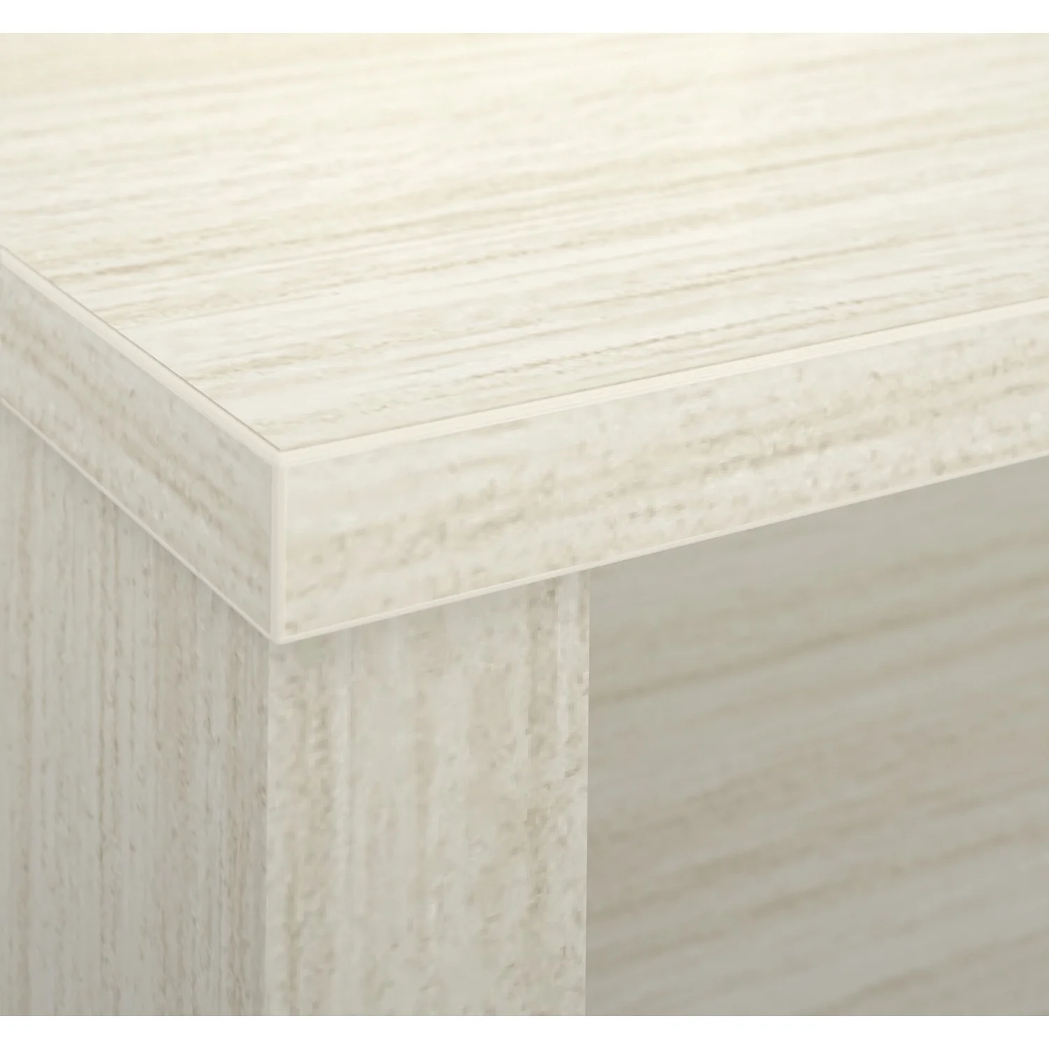 HomeStock Retro Revival U-Shaped Desk In White Chocolate