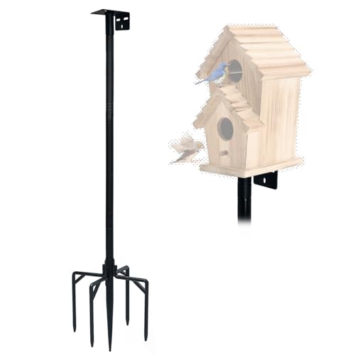 78 Inch Birds House Poles Mount Kit Pole Adjustable Heavy Duty Stand with Strong Base,Suitable for Various Types Bird House（NOT Included Bird House）