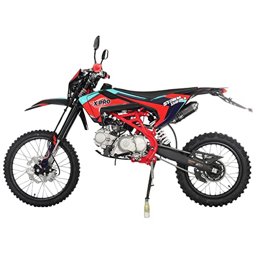 X-PRO 150 Dirt Bike Storm DLX 150 4-Speed Manual Transmission with All Lights, Electric/Kick Start, Big 19